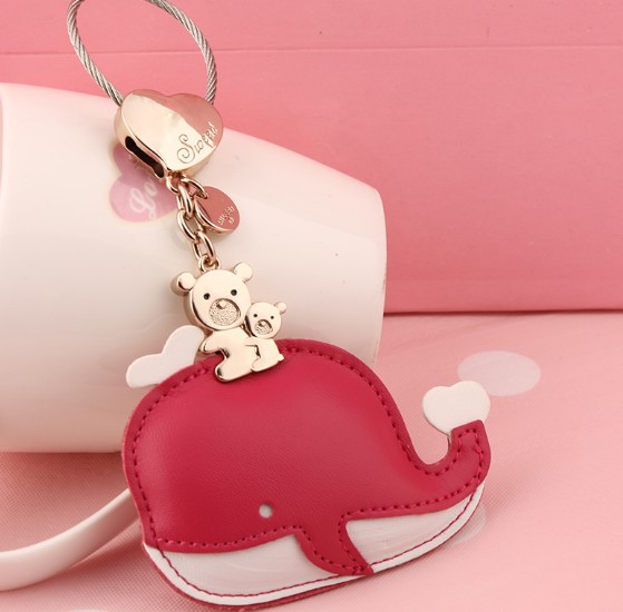 whale plush keychain