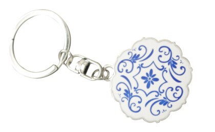 Blue and white porcelain series keychains