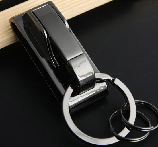 Men's belt style zinc alloy keychain