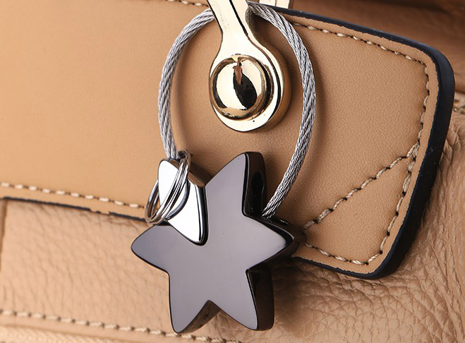 Zinc alloy stars keychain