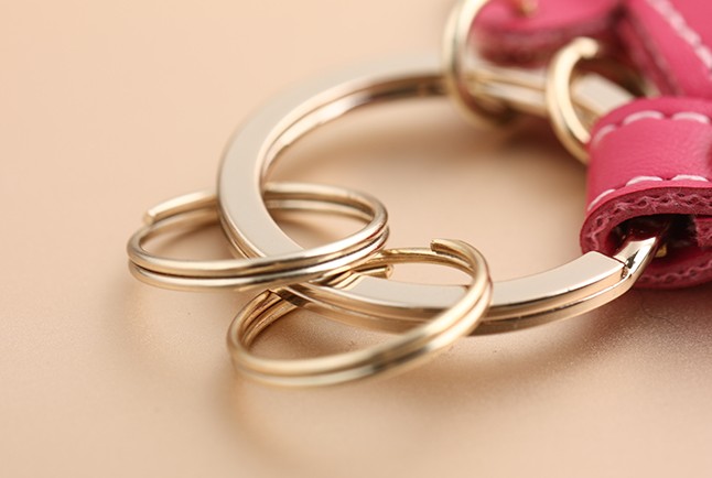 couple leather keychains