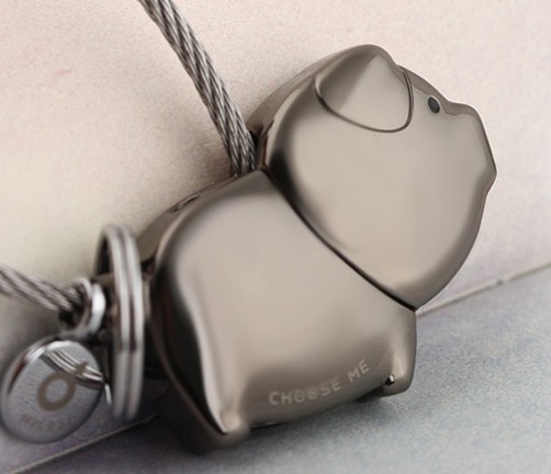 Kiss's pigs couple keychains