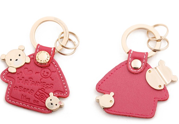 Cartoon leather keychain