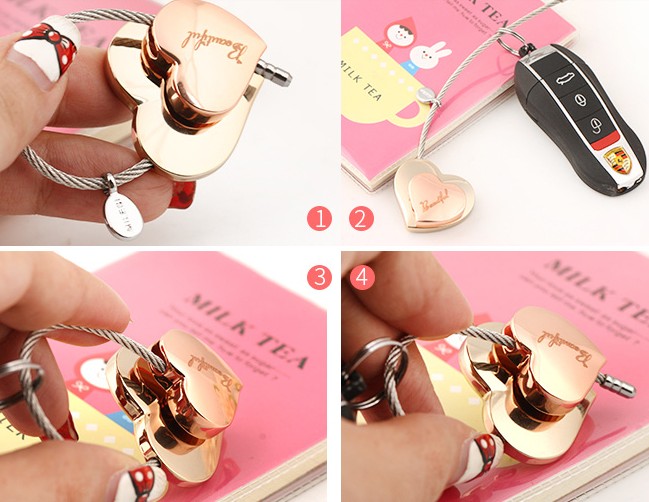 heart to heart keychain