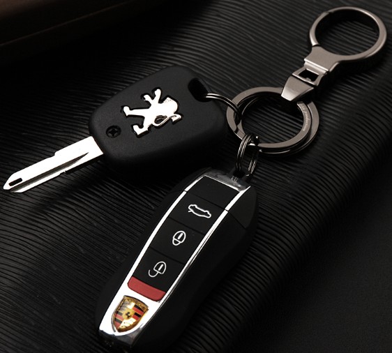 Classic double ring keychain