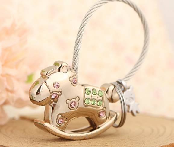 Rocking horse keychain