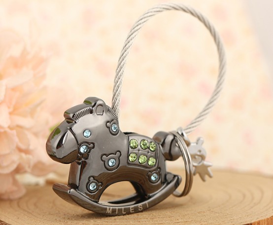 Rocking horse keychain