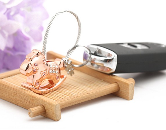 Rocking horse keychain