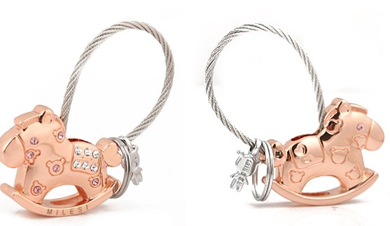 Rocking horse keychain