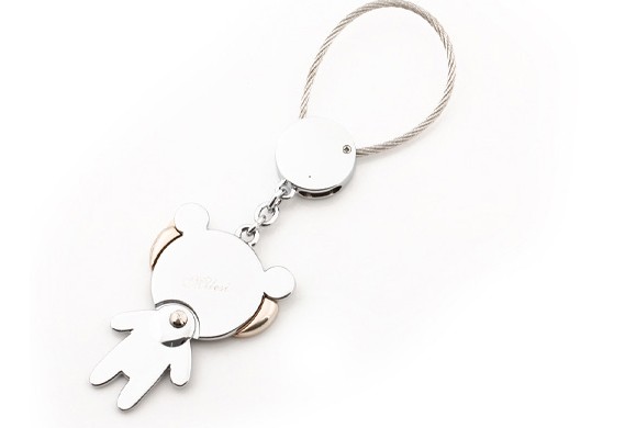 Wearing glasses bears lovers keychains