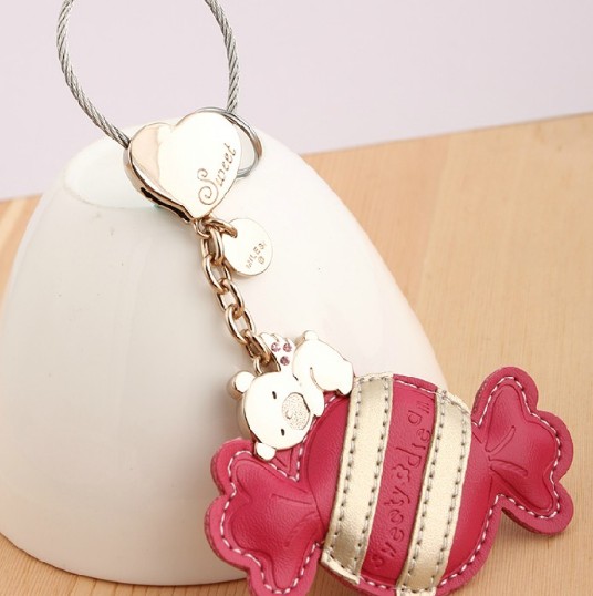 Sweets Leather keychain