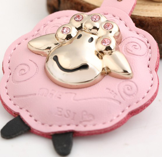 Sheep leather keychain