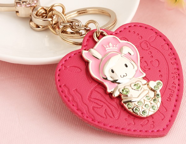Mermaid leather keychain