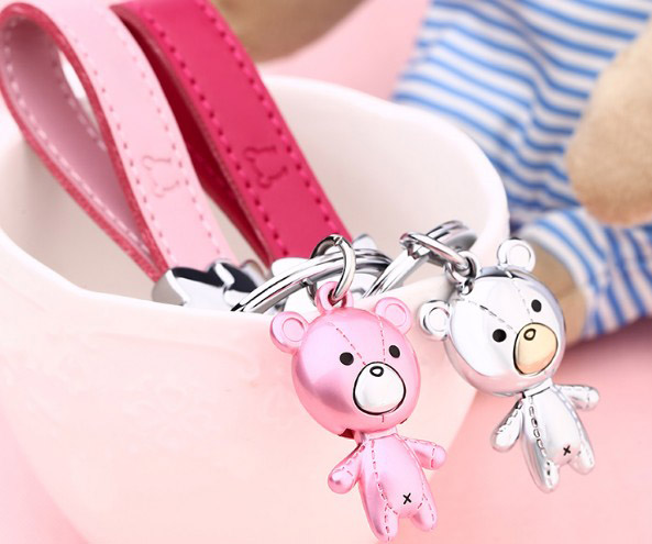 little bear alloy keychain