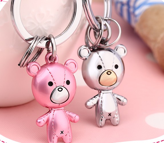 little bear alloy keychain