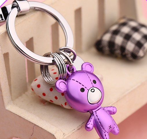 little bear alloy keychain