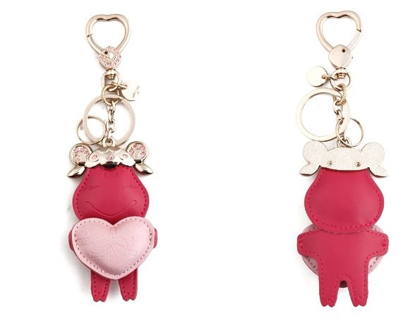 A lamb leather keychain