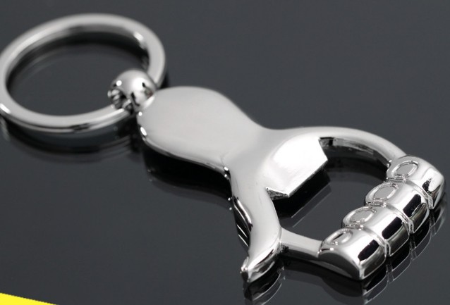 Palm bottle opener keychain