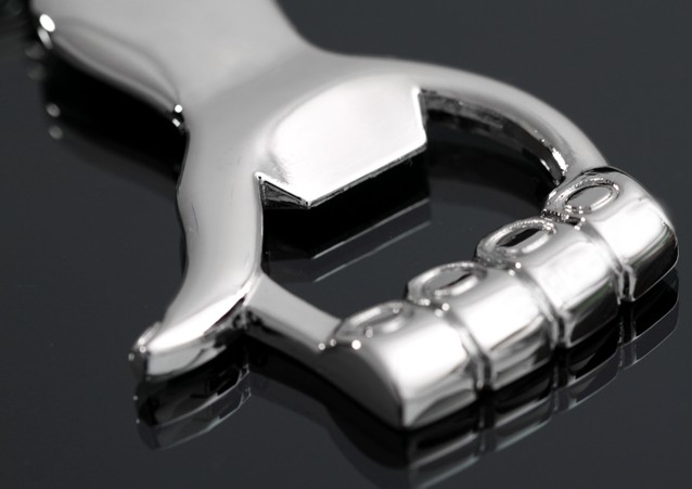 Palm bottle opener keychain