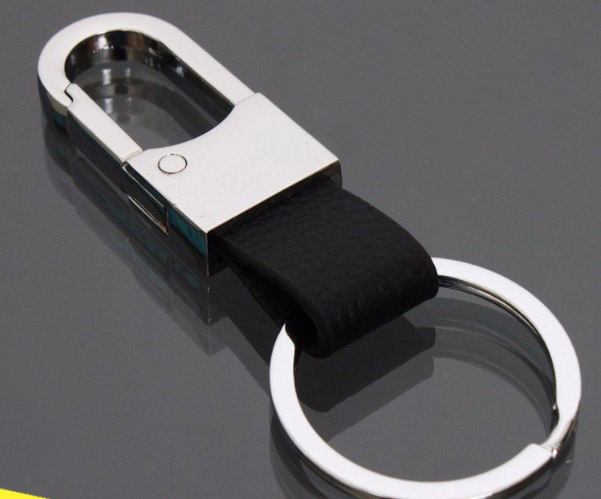 Leather + alloy classic keychain