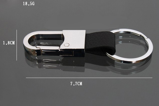 Leather + alloy classic keychain