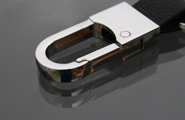 Leather + alloy classic keychain