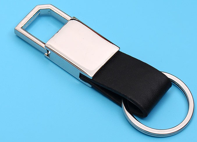 Leather + alloy classic keychain