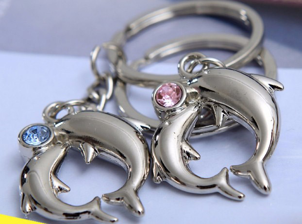 Double Dolphins couple keychains