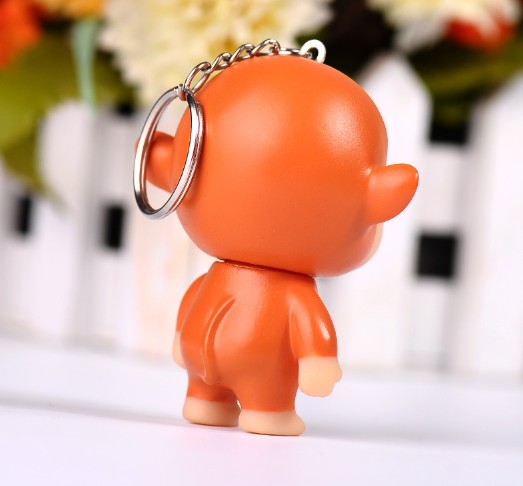 PVC small monkey keychain