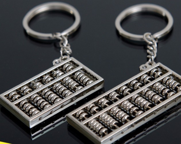 abacus alloy keychain
