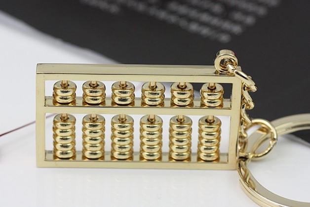 abacus alloy keychain