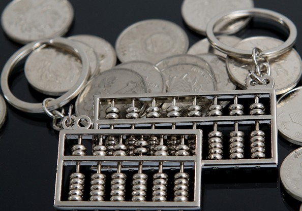 abacus alloy keychain