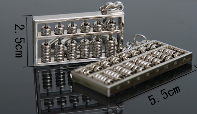 abacus alloy keychain