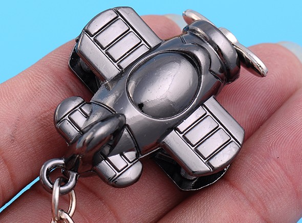 Propeller plane keychain