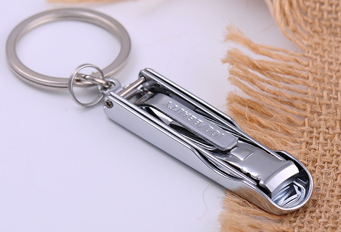 Nail scissors keychain