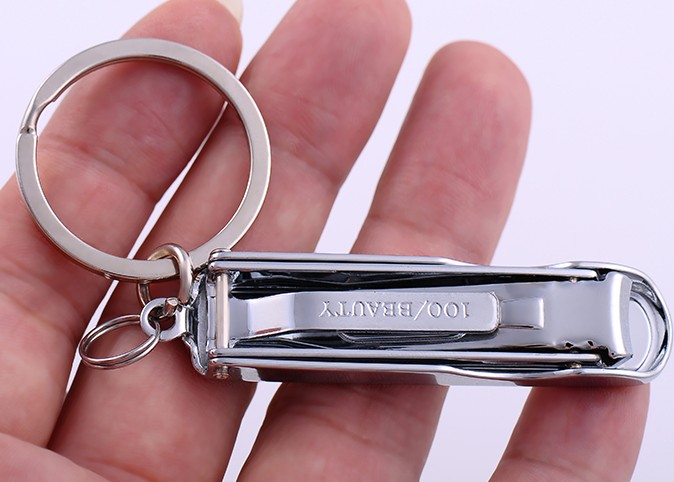 Nail scissors keychain