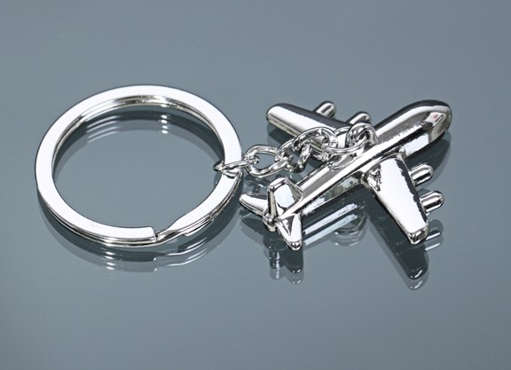 Zinc alloy mini airplane keychain