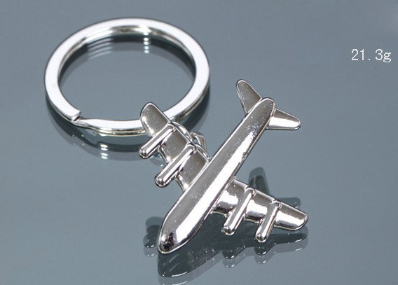 Zinc alloy mini airplane keychain