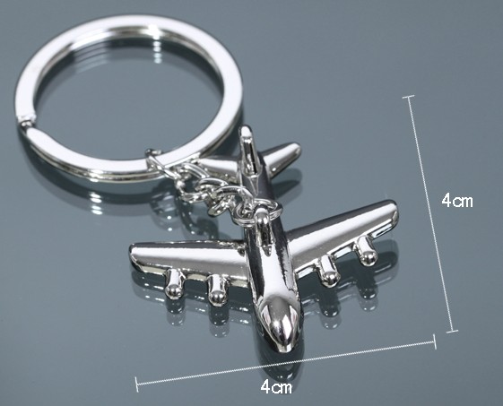 Zinc alloy mini airplane keychain