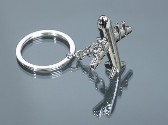 Zinc alloy mini airplane keychain