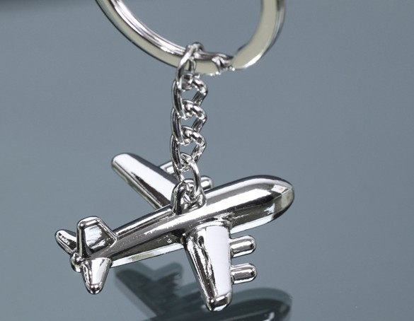 Zinc alloy mini airplane keychain