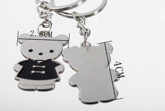 Chinese style bears couple keychains