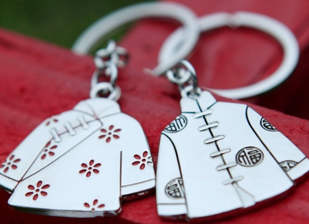 Chinese style clothes keychains