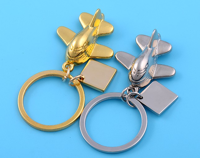 Mini alloy aircraft keychain