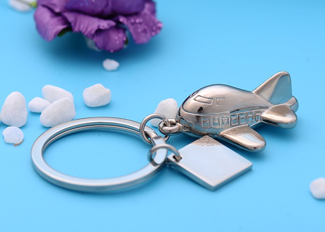 Mini alloy aircraft keychain