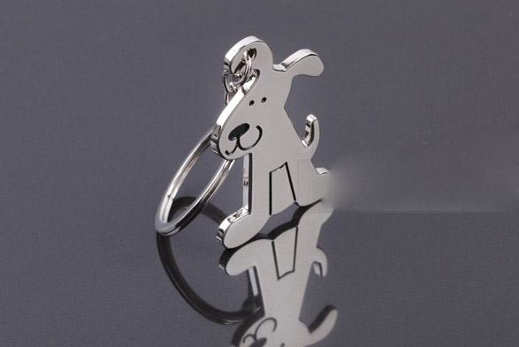 6cm alloy dog keychain