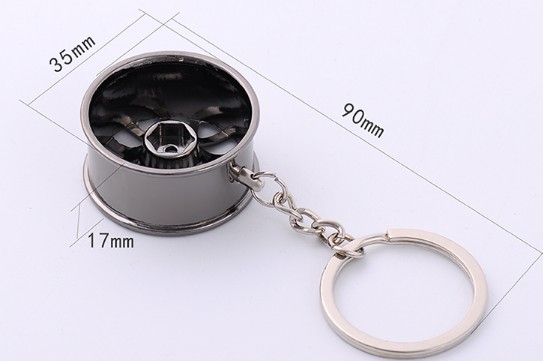 automobile wheel hub keychain