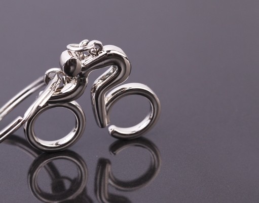 Biking alloy keychain