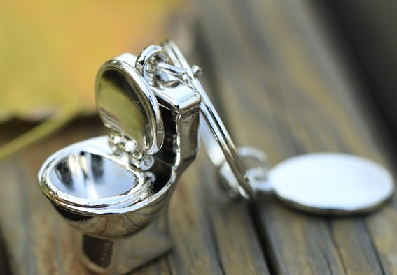 Mini toilet keychain