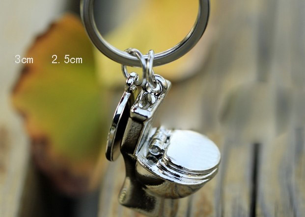 Mini toilet keychain